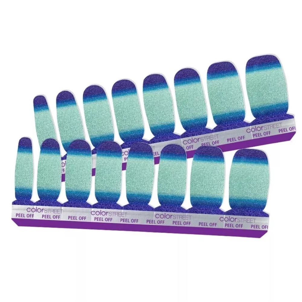 *Retired* Color Street: Long Time No Sea | Mint Blue Glitter Ombre Gradient - Picture 12 of 13